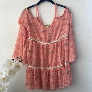 Woven Cold Shoulder Peasant Top/Dress from S.o. R.a.d. Collection- Size XS